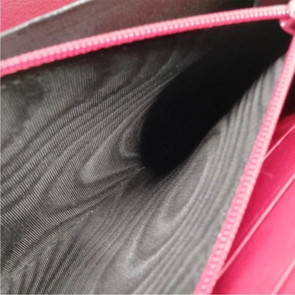 Gucci Red leather micro GG long zip around wallet - Picture 5 of 14